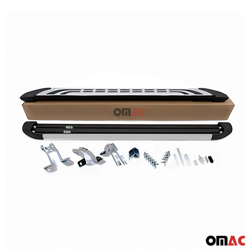 Pedane laterali, minigonne laterali per Kia Sorento 2012-2015 Alu Grey