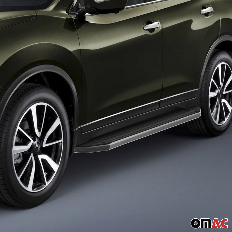 Minigonne laterali per pedane laterali per Nissan Qashqai 2013-2018 ABE Alu