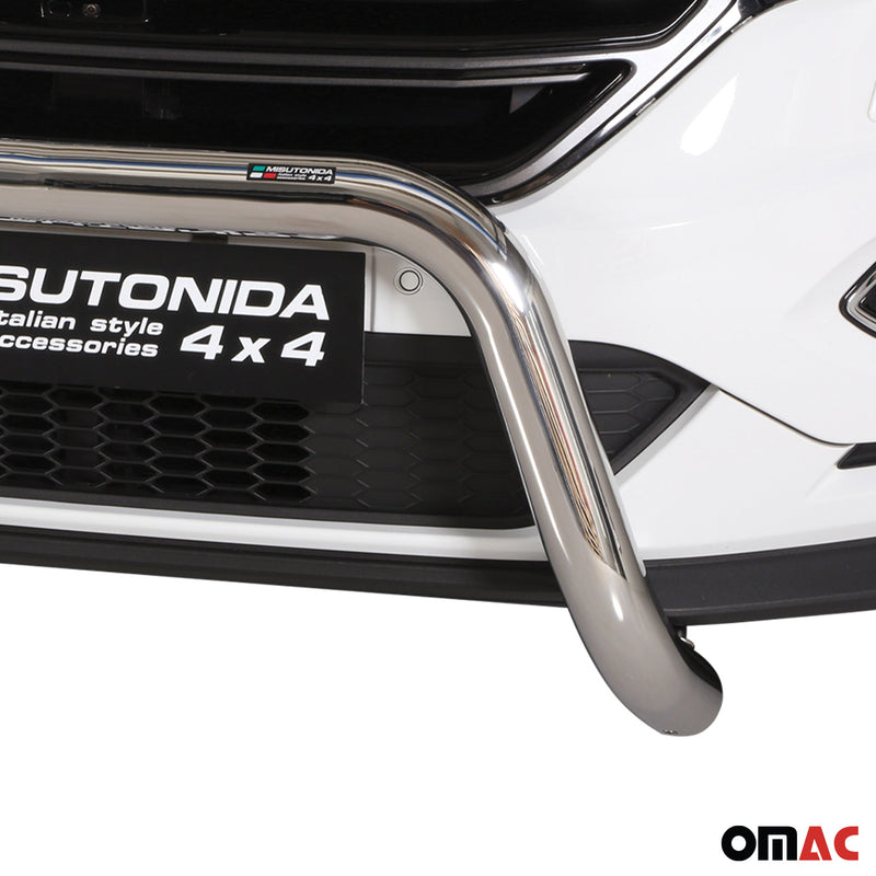 Protezione anteriore per Ford Edge 2014-2018 ø76mm acciaio argento