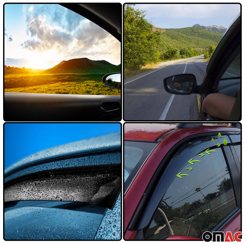 4x Windabweiser Regenabweiser für Skoda Octavia 2019-2025 Acryl Dunkel