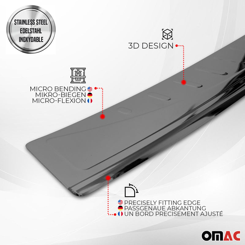 Protezione paraurti per soglia di carico per Citroen C5 Aircross 2018-25 Cromo Scuro