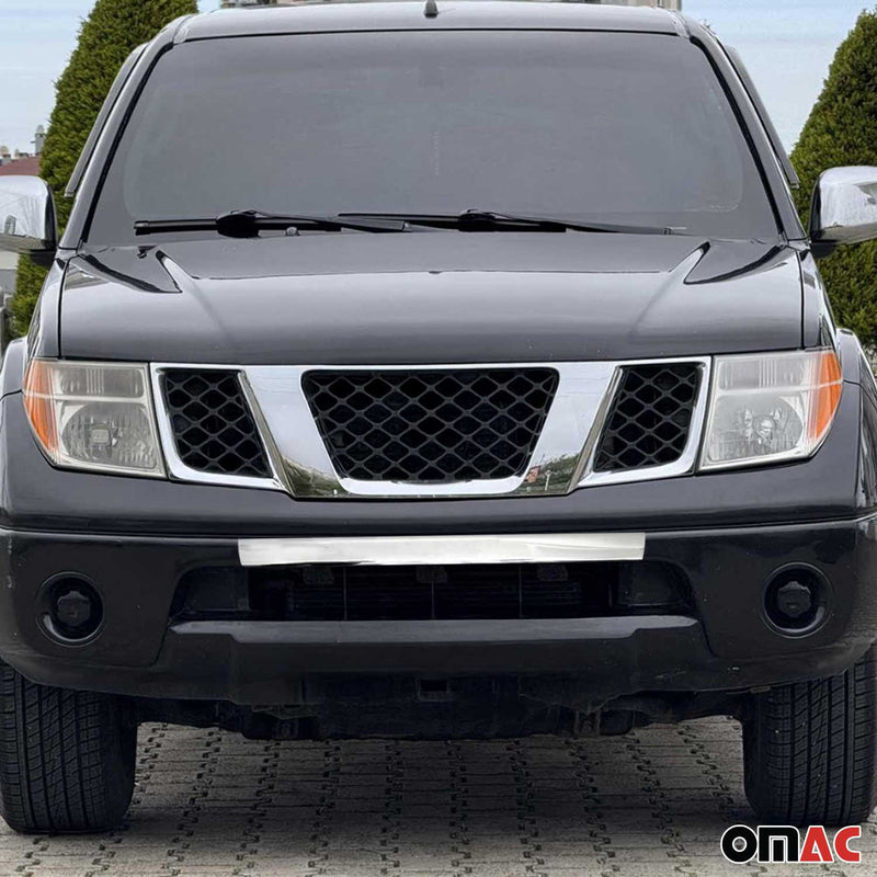 Strisce griglia per Nissan Navara 2005-2015 in acciaio inox argento 