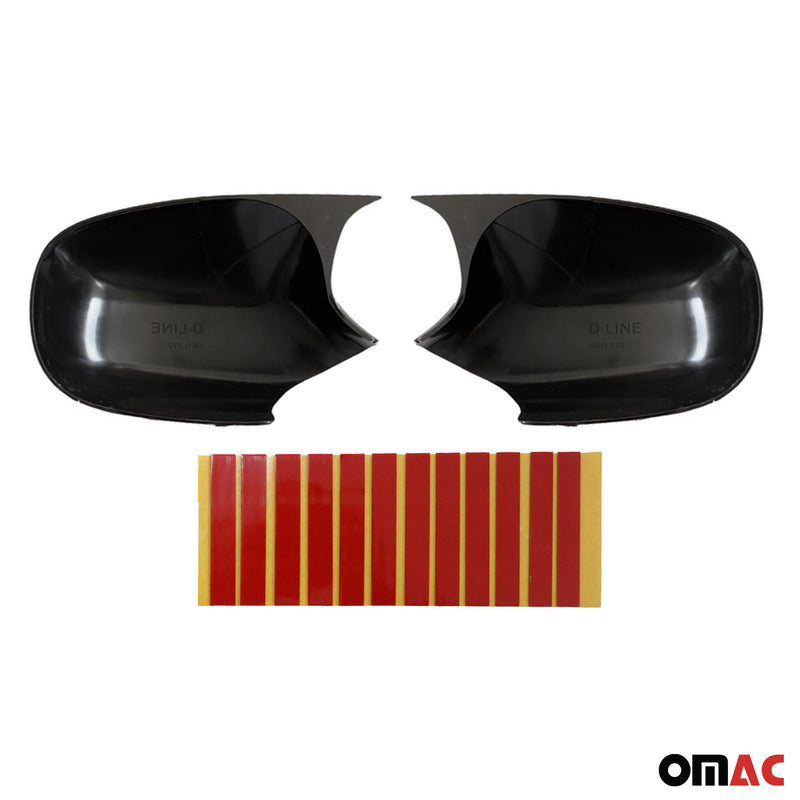 Calotte specchietti retrovisori per BMW Serie 3 E90 2008-2011 ABS nero lucido 2 pezzi