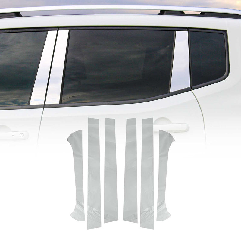Rivestimento montante porta montante B montante C per Fiat Panda 2012-2021 argento cromato 6 pezzi