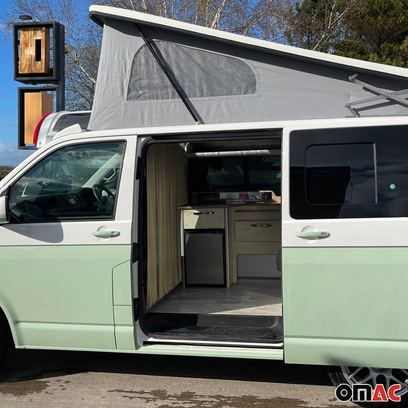 Maß Gardinen für Ford Transit Tourneo Connect L1 L2 Fahrerhaus Abtrennung Beige