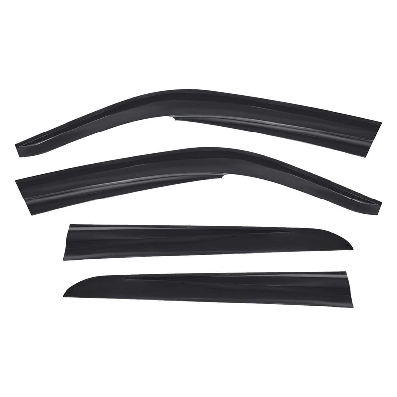 4 deflettori d'aria e deflettori antipioggia per Renault Thalia 2008-2012 in acrilico scuro