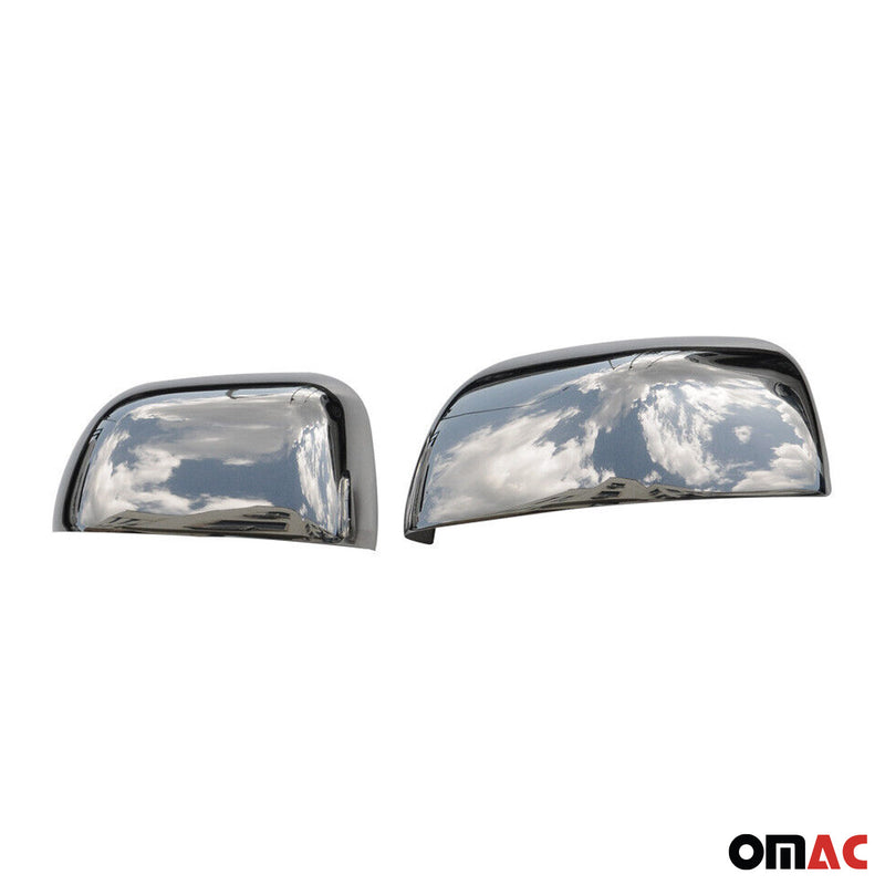 Calotte specchietti retrovisori per Dacia Dokker in acciaio inox argento 2 pezzi 