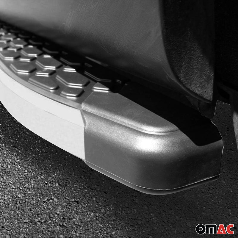Pedane laterali in alluminio per Kia Sorento 2010-2012 Nero Argento 2 pezzi
