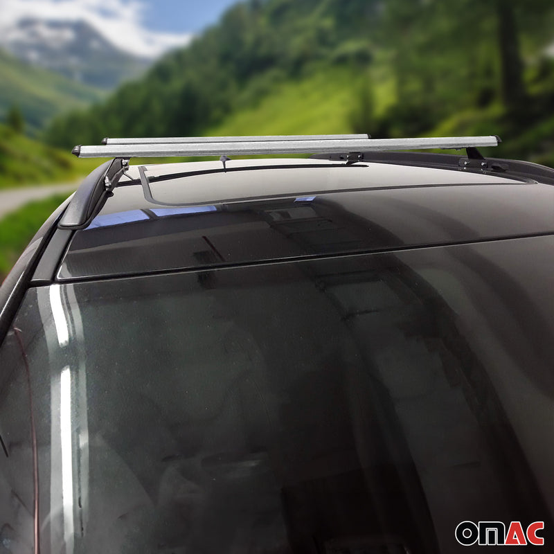 Dachträger Gepäckträger Relingträger für Jeep Compass 2018-2025 Alu Grau 2x