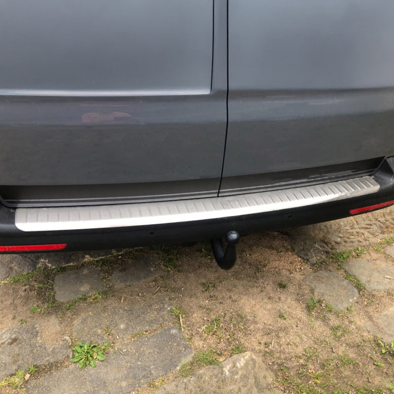 Protezione soglia di carico a doppia ala cromata spazzolata per VW T6 T6.1 Transporter 2015-2024