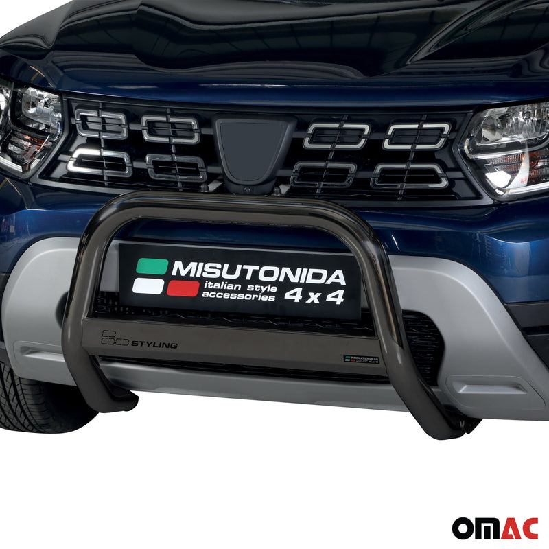 Barra di protezione anteriore per Dacia Duster 2018-2020 ø63mm acciaio nero 