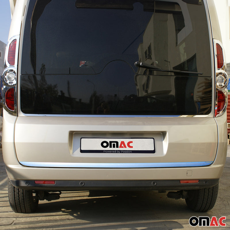Modanatura posteriore baule per Opel Combo D Fiat Doblo inferiore in acciaio inox cromato 