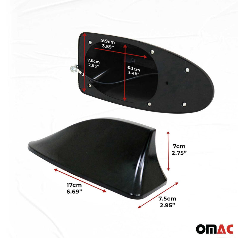 Antenna da tetto AM/FM, antenna per auto, antenna squalo nera