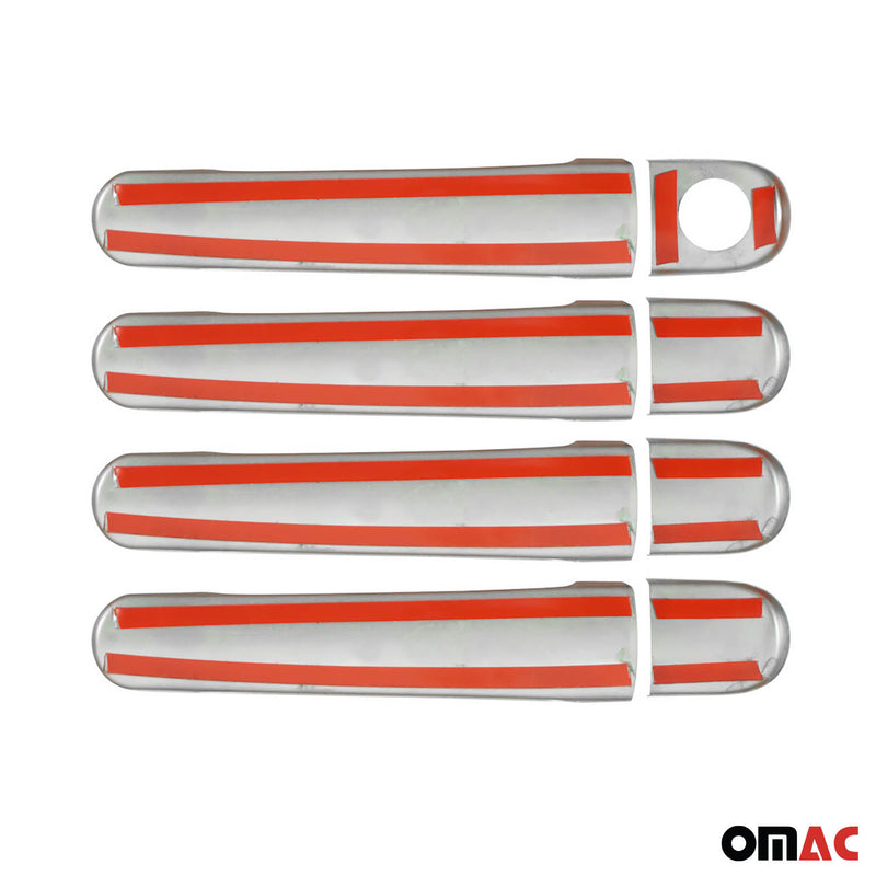 Copri maniglia porta, copri maniglia porta per Seat Leon 1999-2012 4 porte in acciaio inox opaco 8x 