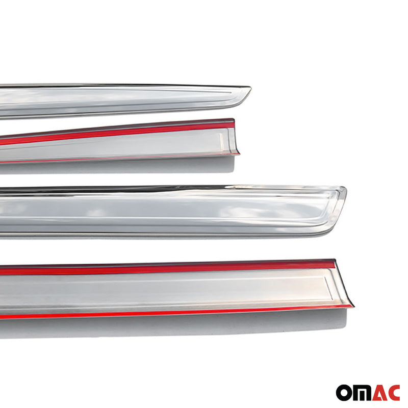 Striscia di protezione per portiera laterale, strisce per portiera, strisce di protezione per portiera per Renault Kangoo 2008-2011 Cromate 4x