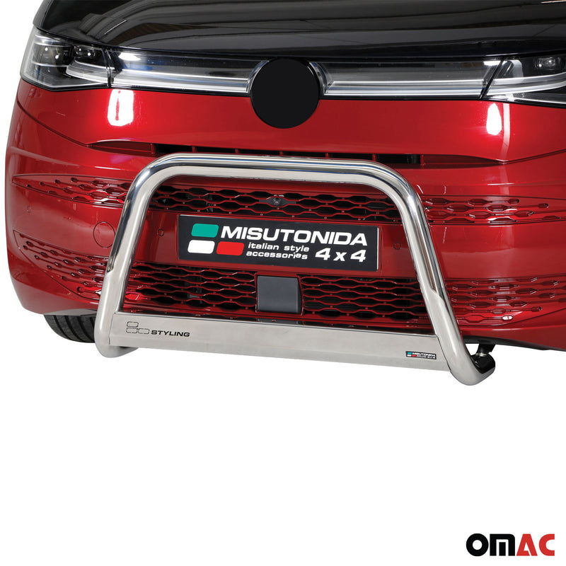 Protezione anteriore per VW Multivan T7 2022-2025 ø63mm acciaio argento 