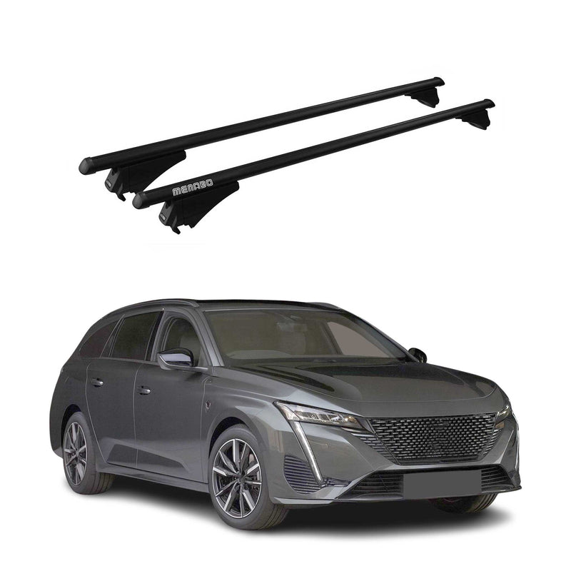 Barre portatutto Menabo per Peugeot 308 SW 2021-2025 ABE alluminio nero 2x