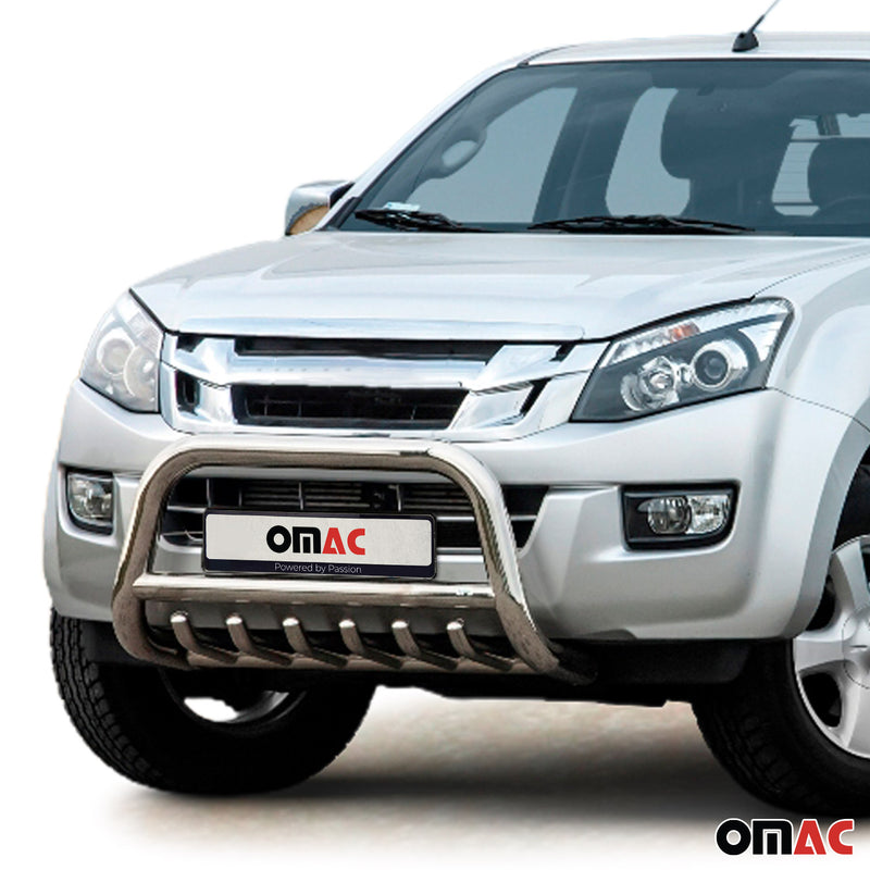 Barra di protezione anteriore in acciaio inox per Isuzu D-Max 2012-2019 ABE Silver Protection