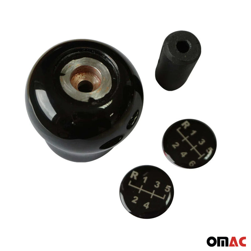 Pomello del cambio per VW T6 T6.1 tutti i modelli 2015-2024 in legno pregiato nero lucido