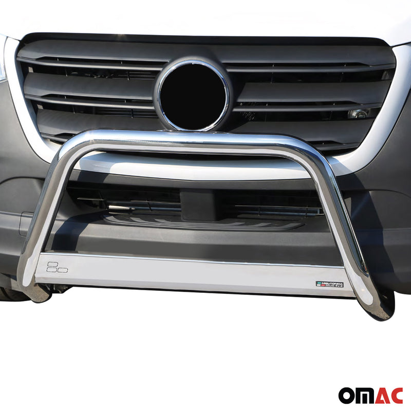 Protezione anteriore in acciaio inox per Mercedes Sprinter 2018-2021 grigio 63 mm