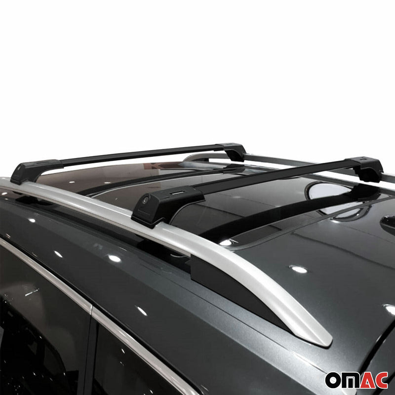 Barre portatutto in alluminio nere per Land Rover Freelander L314 1998-2006