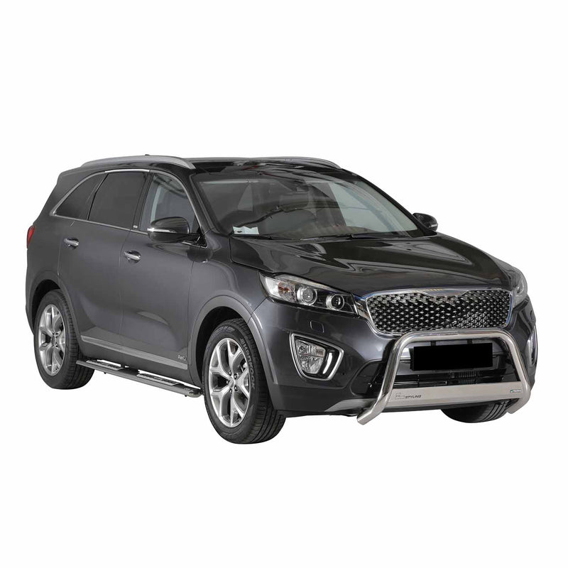Minigonne laterali in acciaio inossidabile per Kia Sorento 2015-2017 Argento