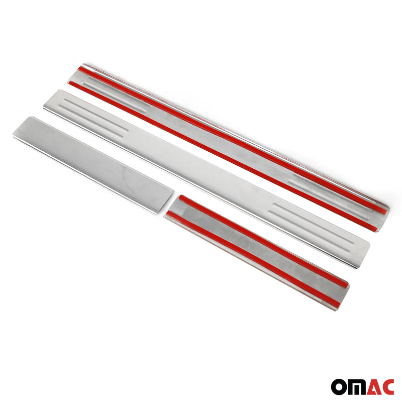 Soglie porte per Dacia Duster 2010-2018 in acciaio inox argento 4 pezzi