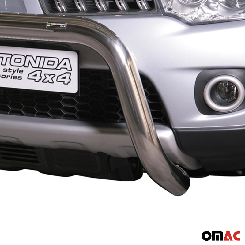 Protezione anteriore per Mitsubishi L200 2010-2015 ø76mm acciaio argento