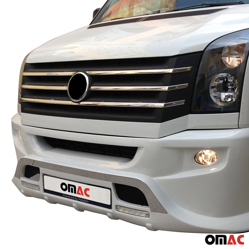 Strisce griglia per VW Crafter 2012-2017 in acciaio inox argento 5 pezzi