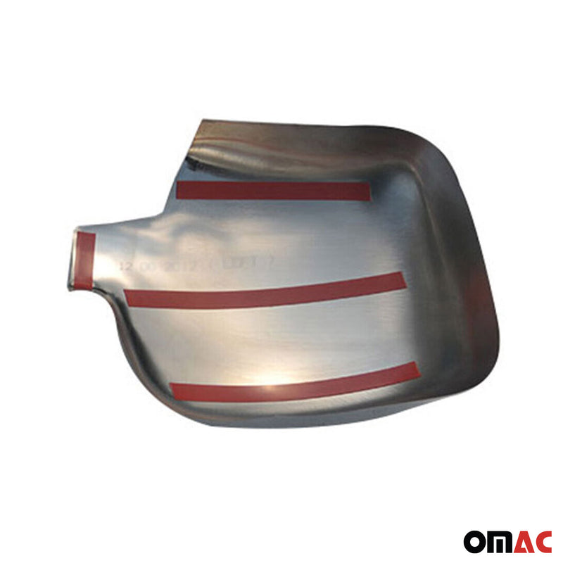 Calotte specchietti retrovisori per Renault Kangoo 2004-2007 in acciaio inox argento
