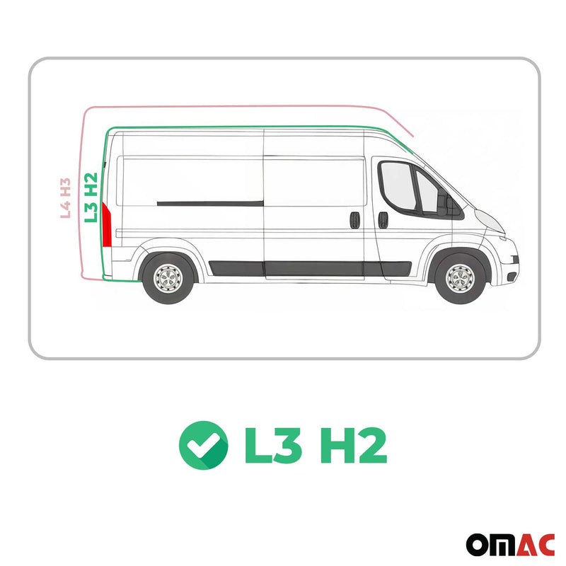 Portapacchi da tetto Citroen Jumper 2006-2025 L3 H2 alluminio nero 2 pezzi