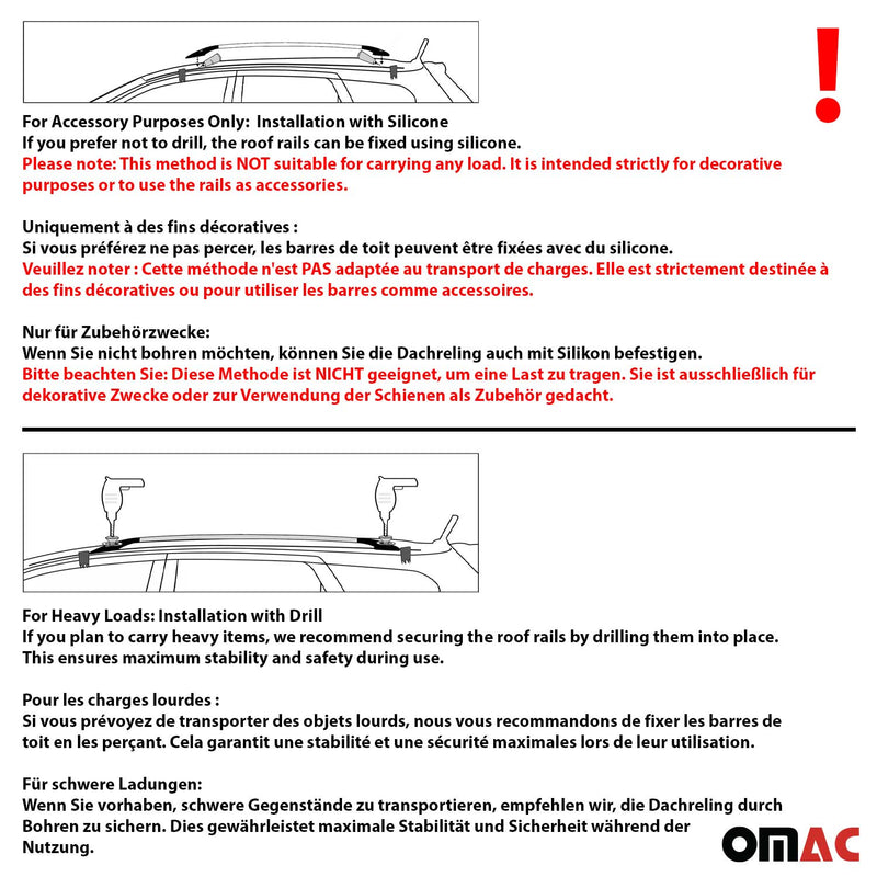 Dachreling Relingträger Alu für Isuzu D-Max DoubleCab 2012-2019 Alu Silber 2x