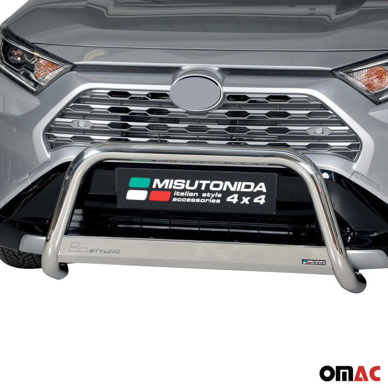 Barra di protezione anteriore per Toyota RAV4 XA50 2019-2025 Ibrida ø63 Grigio Acciaio 