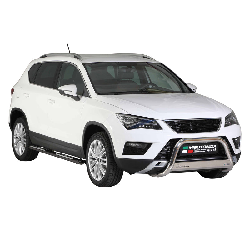 Minigonne laterali in acciaio inox per Seat Ateca 2016-2020 Nero