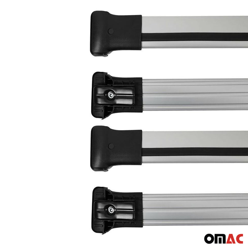 Portapacchi da tetto per VW T6 T6.1 tutti gli anni 2015-2024 alluminio argento 4 pezzi