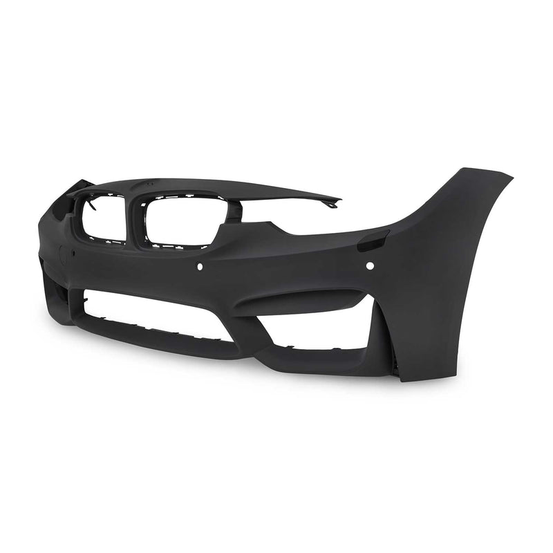 Paraurti anteriore JOM per BMW F30 incl. LCI 2011-2019 SRA + PDC Nero
