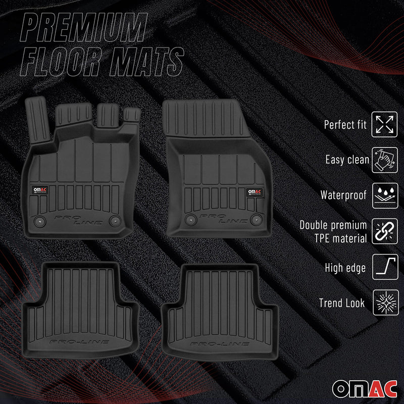 2016-2025 Seat Ateca Fußmatten TPE Schwarz 4 tlg