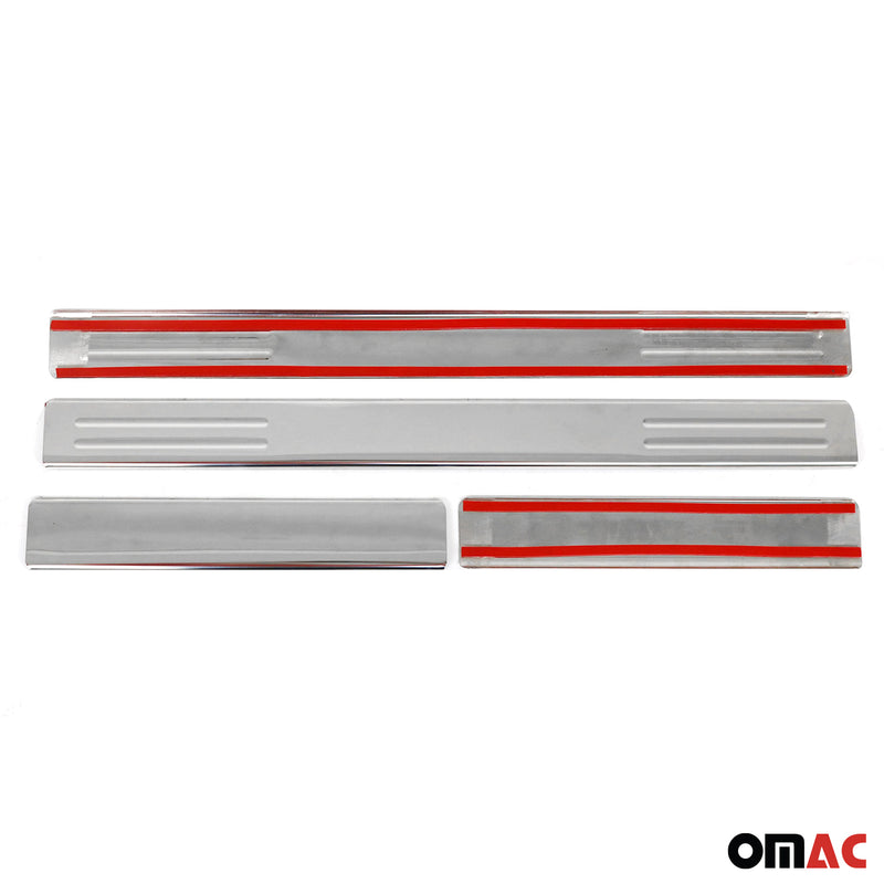 Soglie porte per Dacia Duster 2010-2018 in acciaio inox argento 4 pezzi