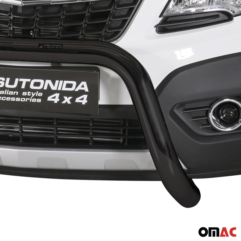 Protezione anteriore per Opel Mokka 2012-2016 ø76mm acciaio nero 