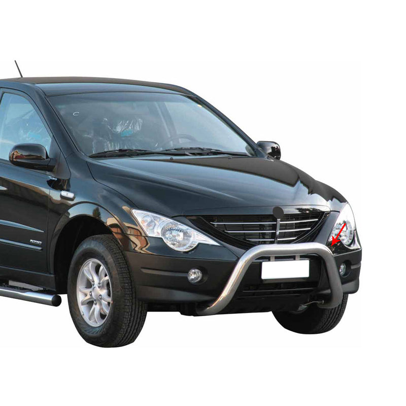Protezione anteriore per Ssangyong Actyon 2006-2012 ø76mm acciaio argento