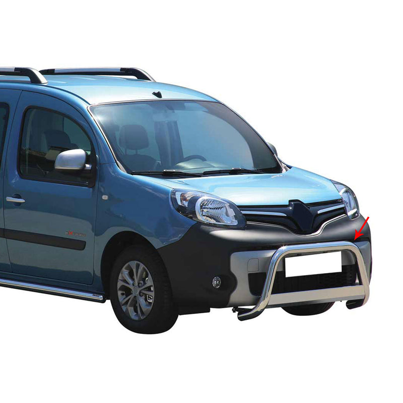 Barra di protezione anteriore per Renault Kangoo 2014-2021 ø63mm acciaio argento 