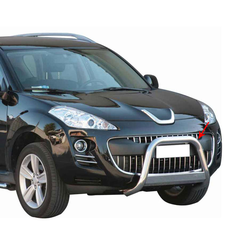 Protezione anteriore per Peugeot 4007 2008-2012 ø63mm acciaio argento 