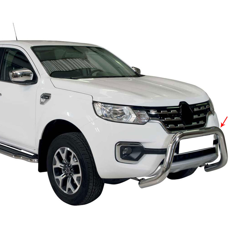 Protezione anteriore per Renault Alaskan 2017-2021 ø63mm acciaio inox argento 