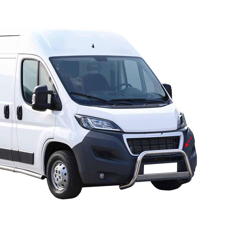Protezione anteriore per Peugeot Boxer 2014-2025 ø63mm acciaio argento 