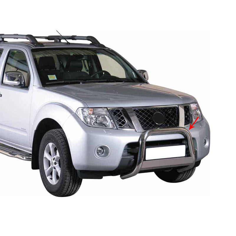 Frontbügel Frontschutzbügel für Nissan Navara 2010-2014 ø63mm Stahl Silber