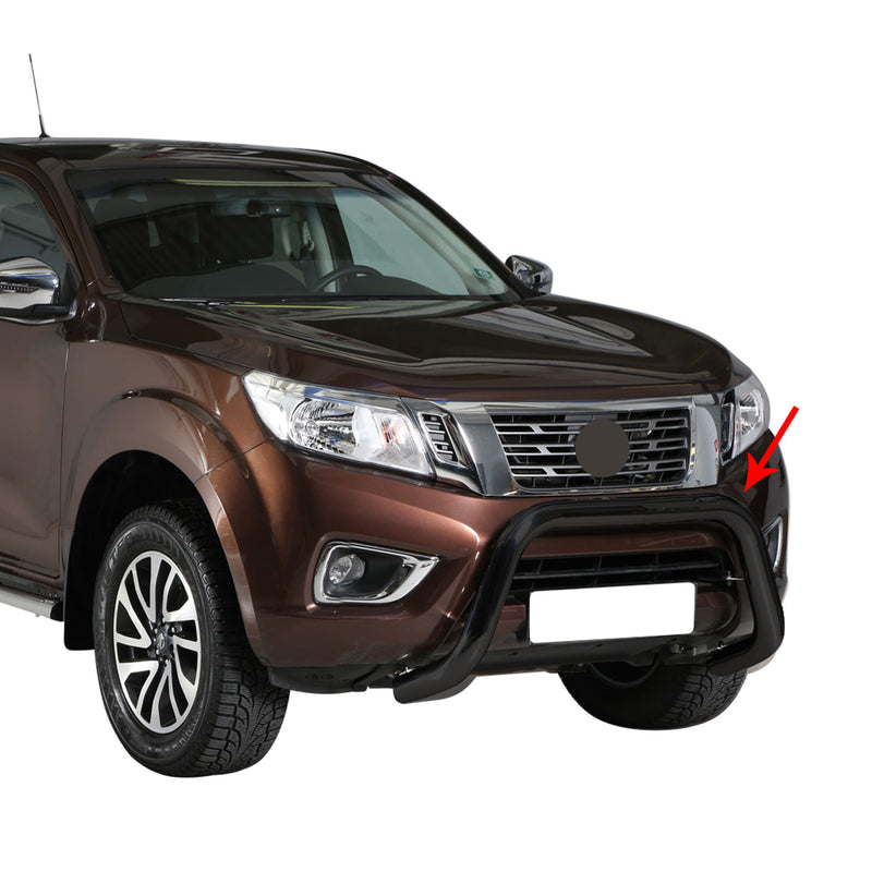 Barra di protezione anteriore per Nissan NP300 Navara 2016-2021 ø76 acciaio nero