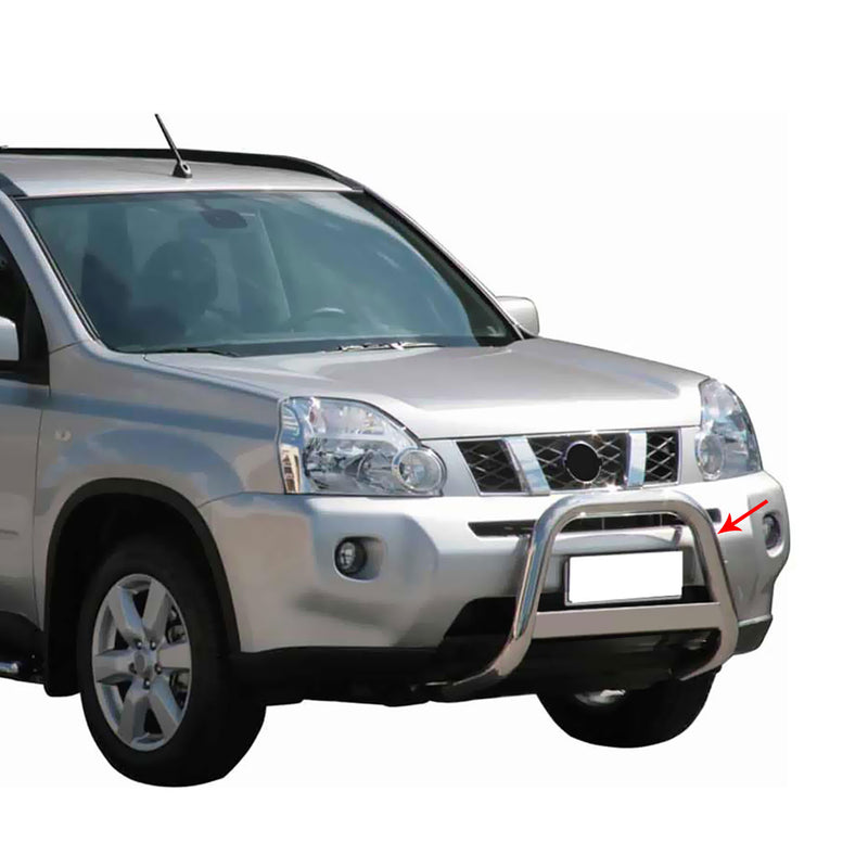 Protezione anteriore per Nissan X-Trail 2007-2010 ø63mm acciaio argento 