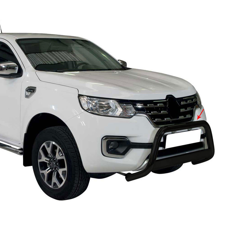 Barra di protezione anteriore per Renault Alaskan 2017-2021 ø63 Acciaio inox nero