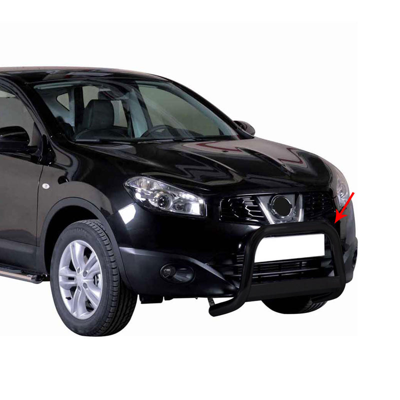 Barra di protezione anteriore per Nissan Qashqai 2010-2013 ø63mm acciaio nero