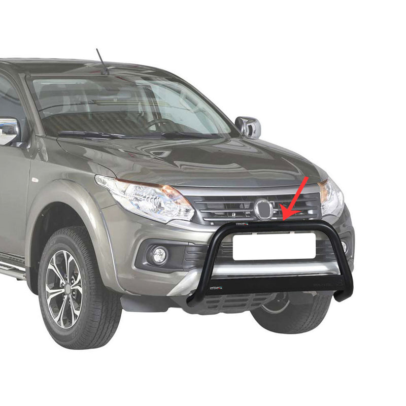 Barra di protezione anteriore per Fiat Fullback 2016-2019 ø63mm acciaio nero 